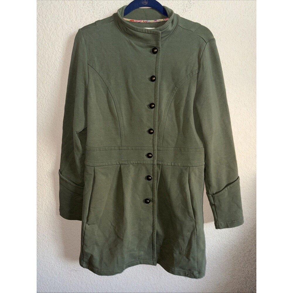 Matilda Jane Military Onyx Jacket Coat Army Green Gorp Chore Barn Utility L